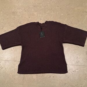 Massimo Dutti Knit Top / Chocolate Brown Sweater (small)
